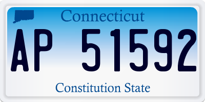 CT license plate AP51592