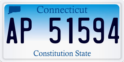 CT license plate AP51594