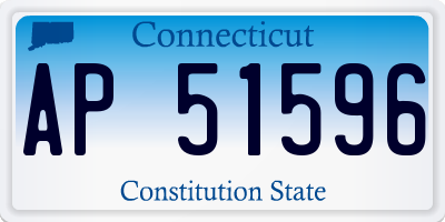 CT license plate AP51596