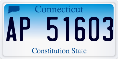 CT license plate AP51603