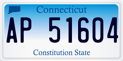 CT license plate AP51604