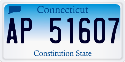 CT license plate AP51607