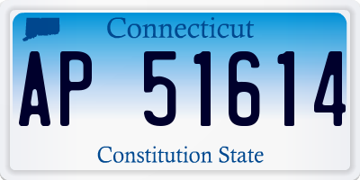 CT license plate AP51614