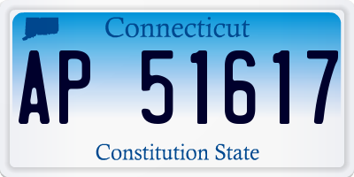 CT license plate AP51617
