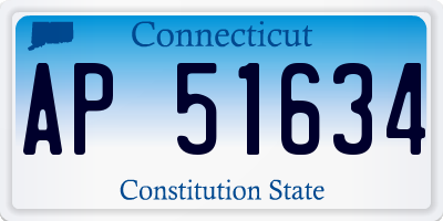 CT license plate AP51634