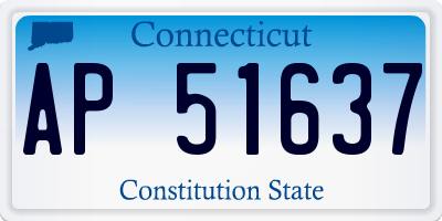 CT license plate AP51637