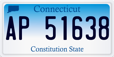 CT license plate AP51638