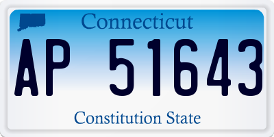 CT license plate AP51643