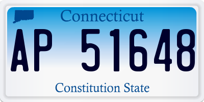 CT license plate AP51648