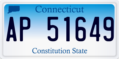 CT license plate AP51649