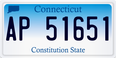 CT license plate AP51651