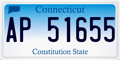 CT license plate AP51655