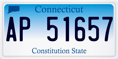 CT license plate AP51657