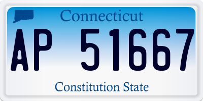 CT license plate AP51667