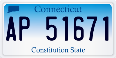 CT license plate AP51671