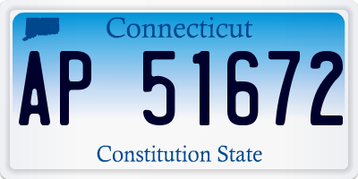 CT license plate AP51672
