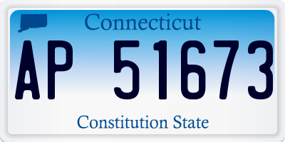 CT license plate AP51673