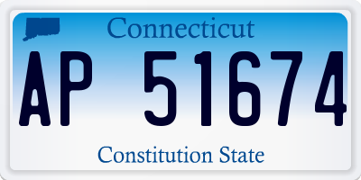 CT license plate AP51674