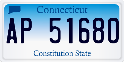 CT license plate AP51680
