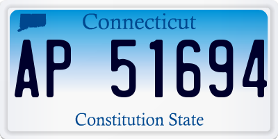 CT license plate AP51694