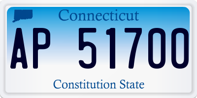CT license plate AP51700