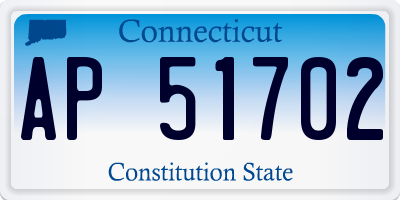 CT license plate AP51702