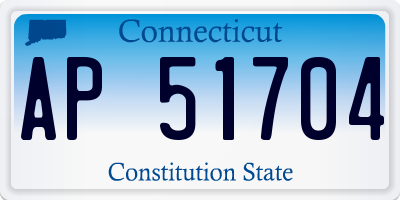 CT license plate AP51704