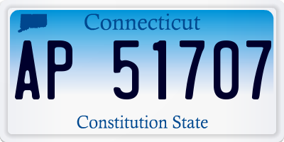 CT license plate AP51707