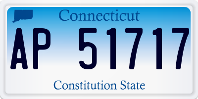 CT license plate AP51717