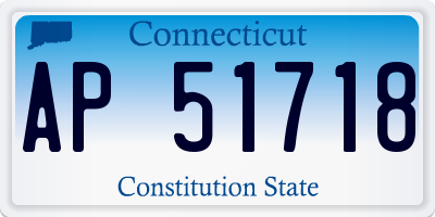 CT license plate AP51718