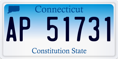 CT license plate AP51731