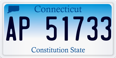 CT license plate AP51733