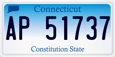 CT license plate AP51737