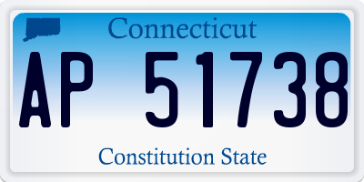 CT license plate AP51738