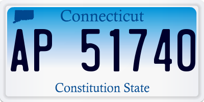 CT license plate AP51740