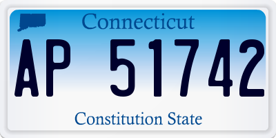 CT license plate AP51742