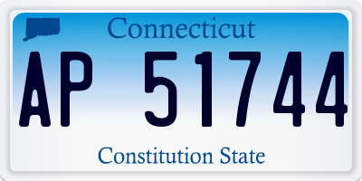 CT license plate AP51744