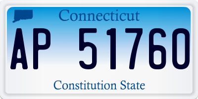 CT license plate AP51760