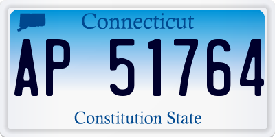 CT license plate AP51764