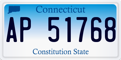 CT license plate AP51768