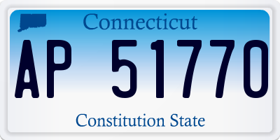 CT license plate AP51770