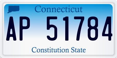 CT license plate AP51784