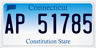 CT license plate AP51785