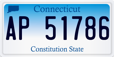 CT license plate AP51786
