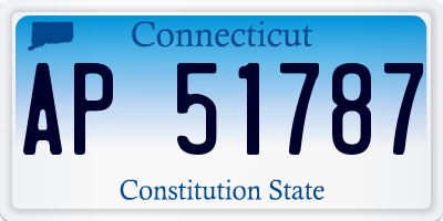 CT license plate AP51787