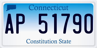 CT license plate AP51790