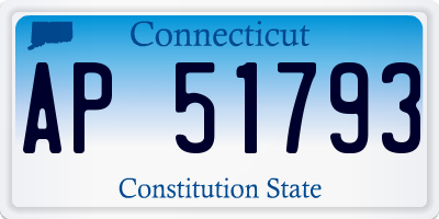 CT license plate AP51793