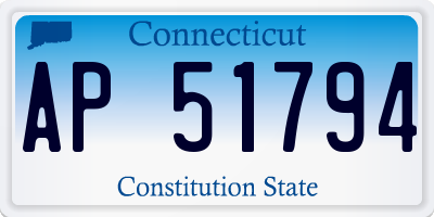 CT license plate AP51794