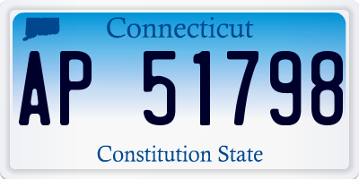 CT license plate AP51798