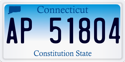 CT license plate AP51804